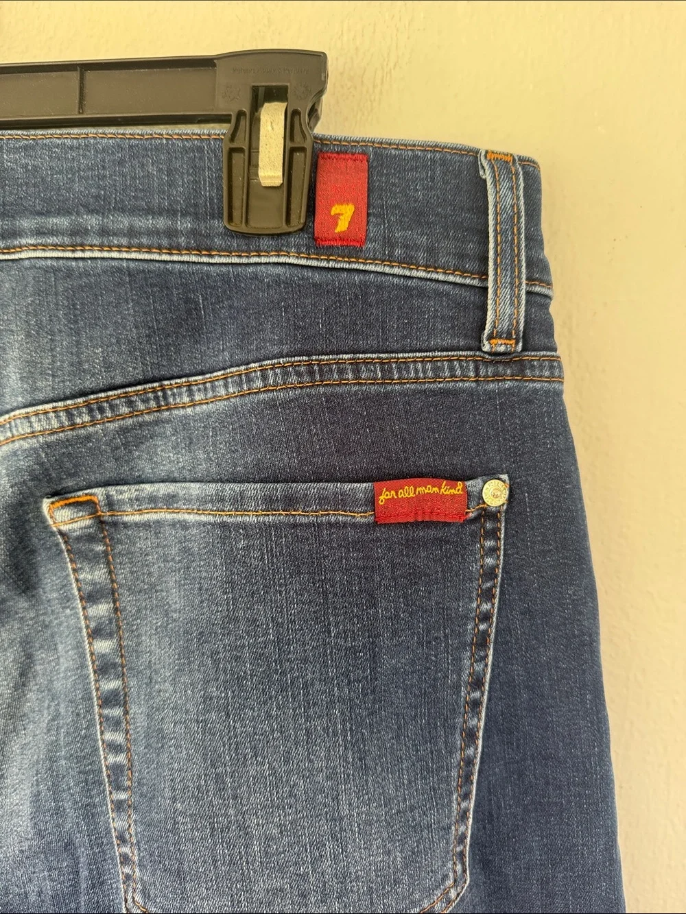 7 for all mankind The Straight men’s dark wash five pocket denim jeans size 34